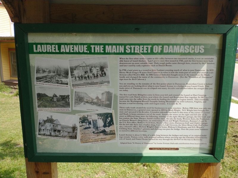 Laurel Avenue, The Main Street of Damascus Marker image. Click for full size.