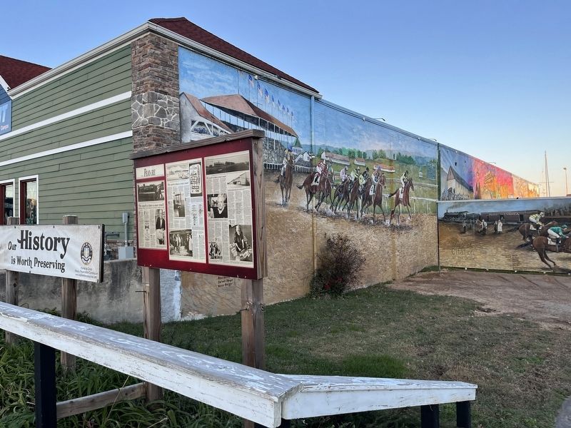 'We used to have a race track' Marker image. Click for full size.