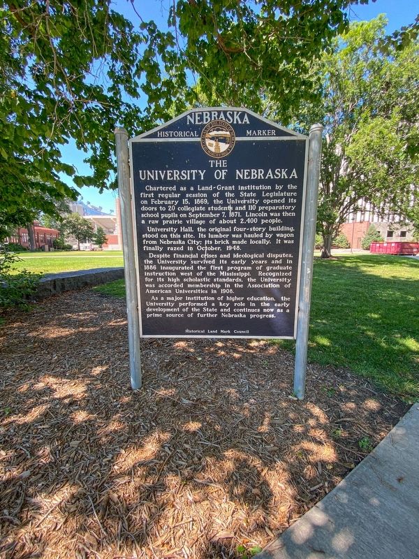The University of Nebraska Marker image. Click for full size.