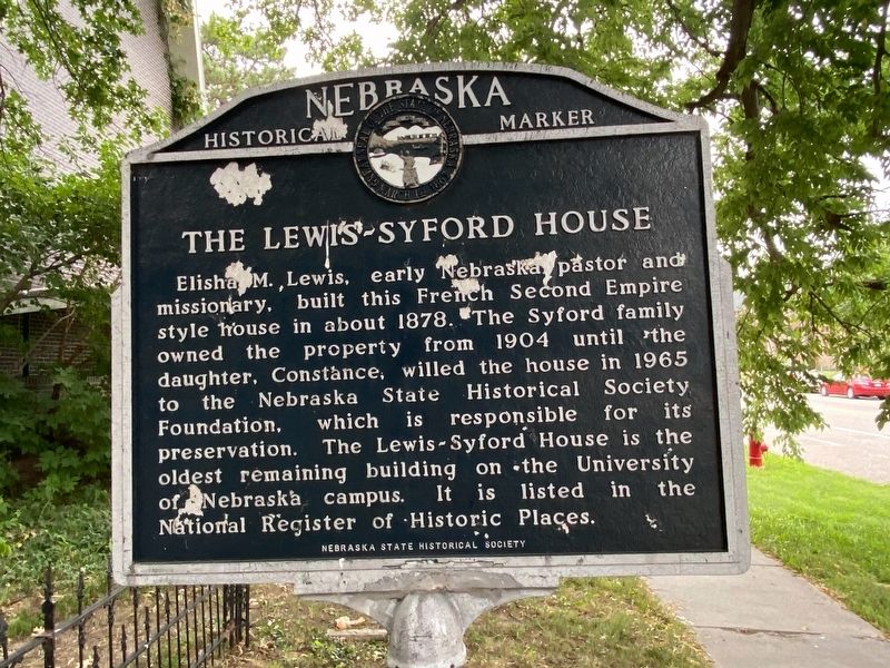 The Lewis-Syford House Marker image. Click for full size.
