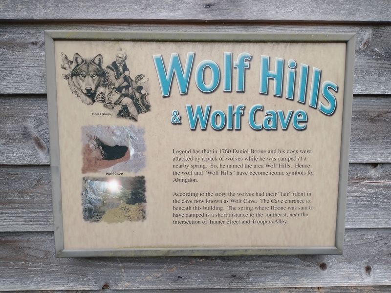 Wolf Hills & Wolf Cave Marker image. Click for full size.
