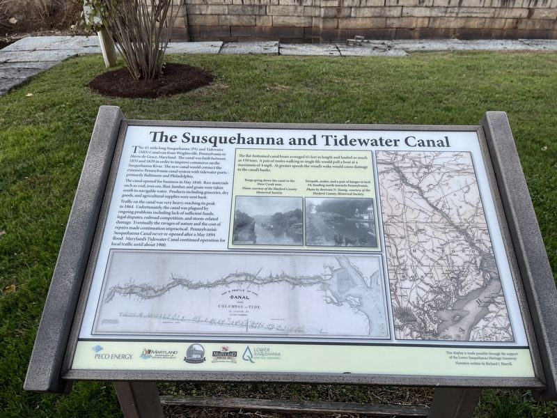 The Susquehanna and Tidewater Canal Marker. Click for full size. The Susquehanna and Tidewater Canal Marker image. Click for full size.