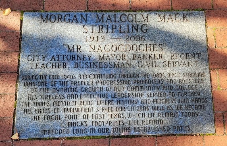 Morgan Malcolm "Mack" Stripling Marker image. Click for full size.