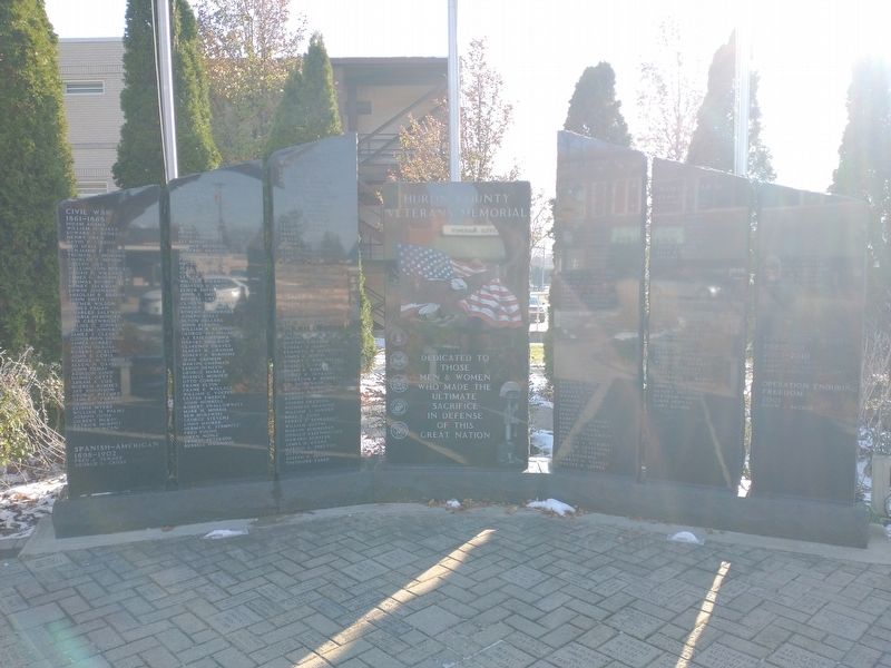 Huron County Veterans Memorial. Click for full size. Huron County Veterans Memorial image. Click for full size.