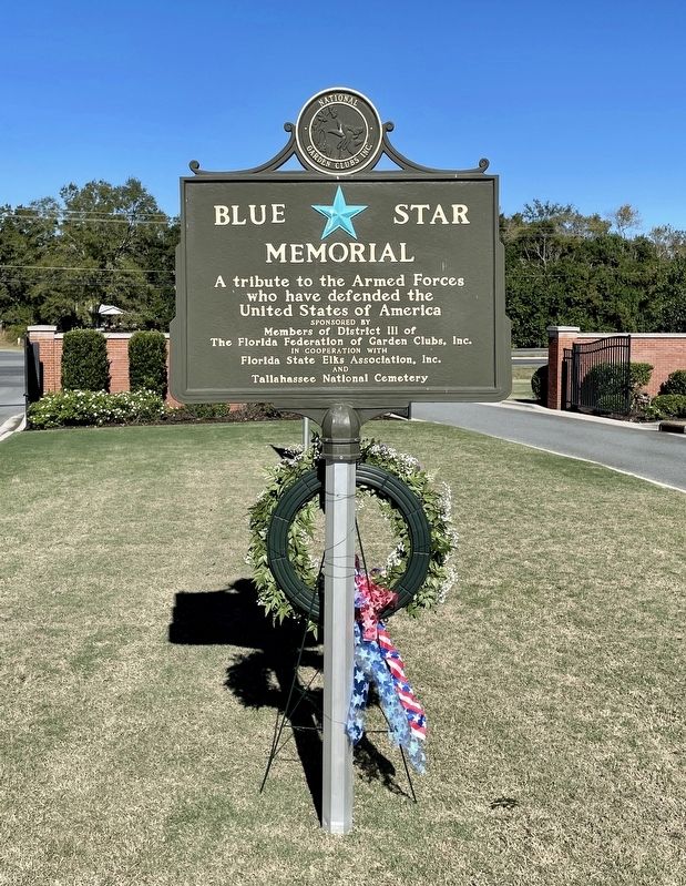 Tallahassee National Cemetery Blue Star Memorial image. Click for full size.