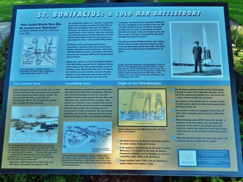 St. Bonifacius: A Cold War Battlefront Marker image. Click for full size.