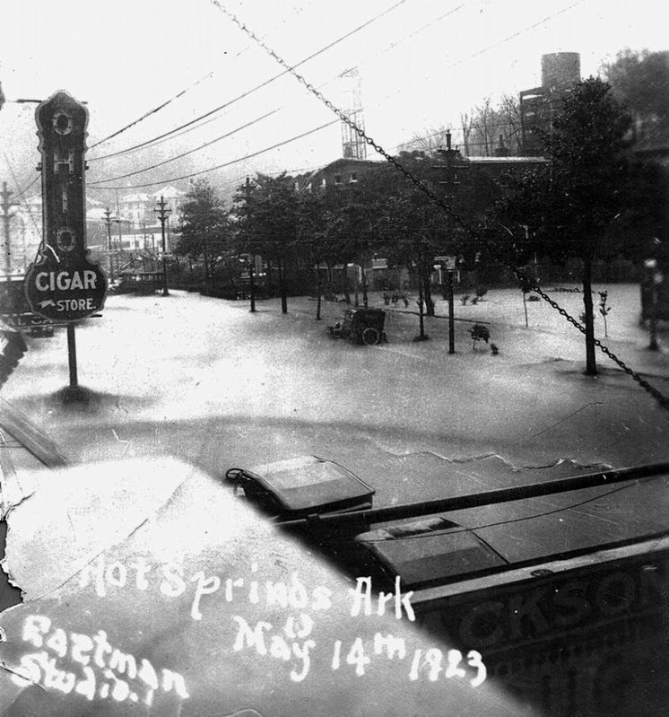 Hot Springs Flood of 1923. Click for full size. Hot Springs Flood of 1923 image. Click for full size.