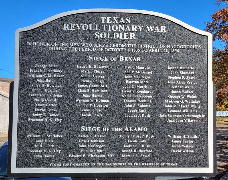Texas Revolutionary War Soldier Marker image. Click for full size.