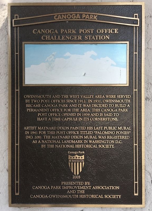 Canoga Park Post Office Marker image. Click for full size.
