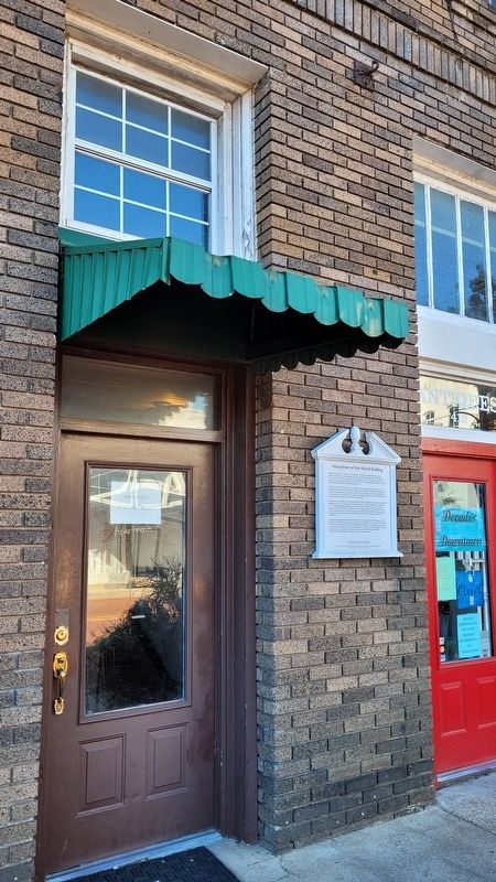 The entrance to the Woodmen of the World Building and Marker image. Click for full size.