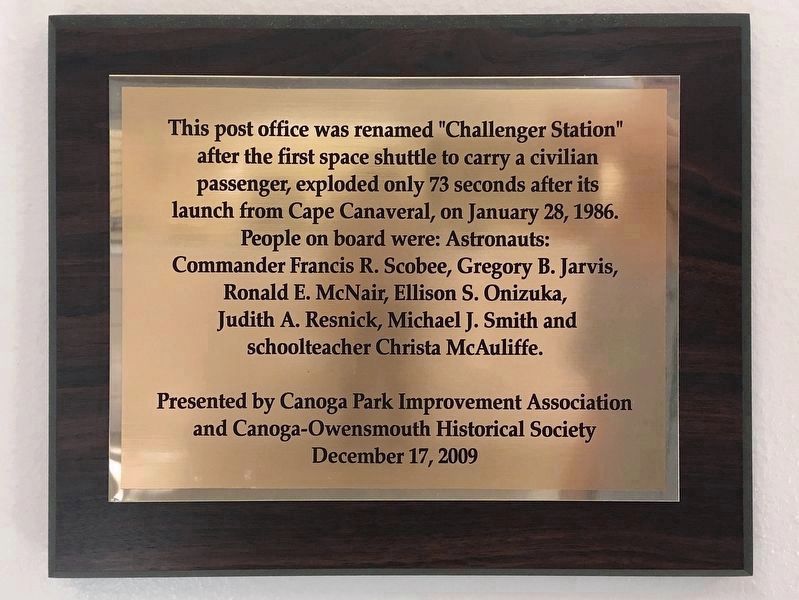 Tribute Plaque, Inside the Lobby image. Click for full size.