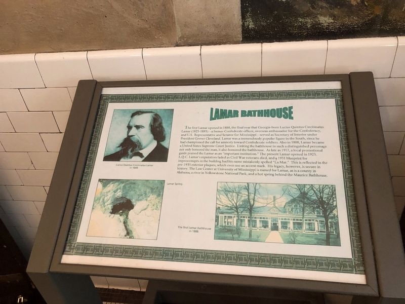 Lamar Bathhouse Marker image. Click for full size.