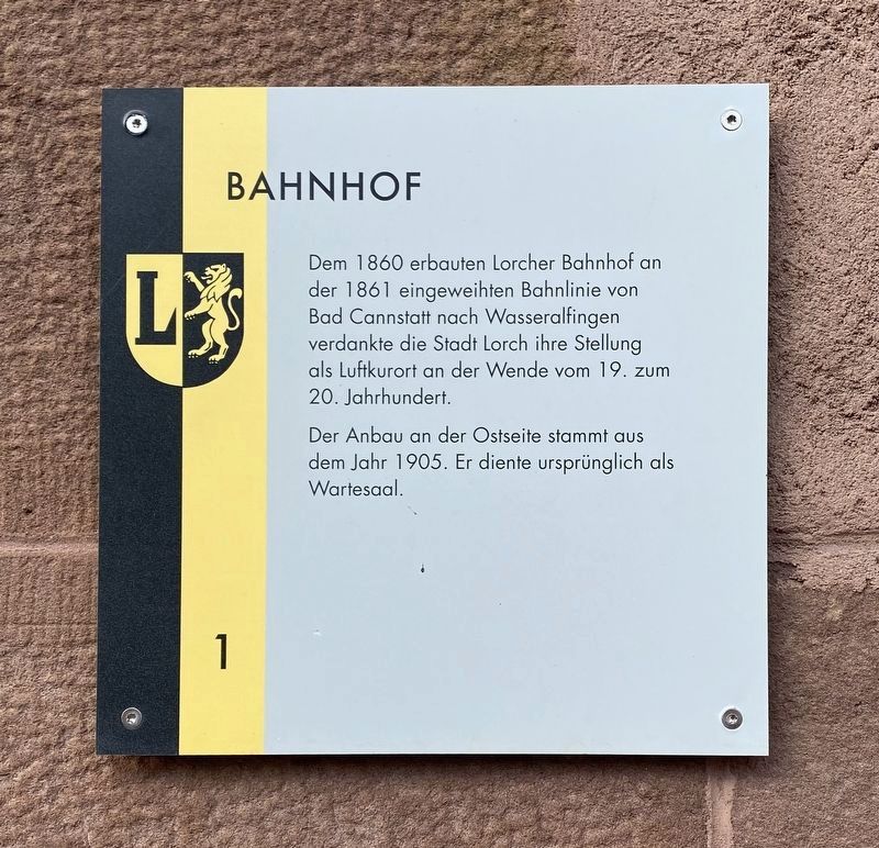 Bahnhof / Railway Station Marker. Click for full size. Bahnhof / Railway Station Marker image. Click for full size.