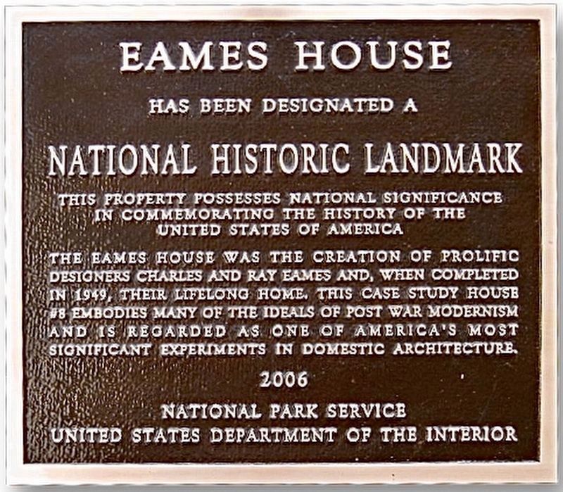 Eames House Marker image. Click for full size.