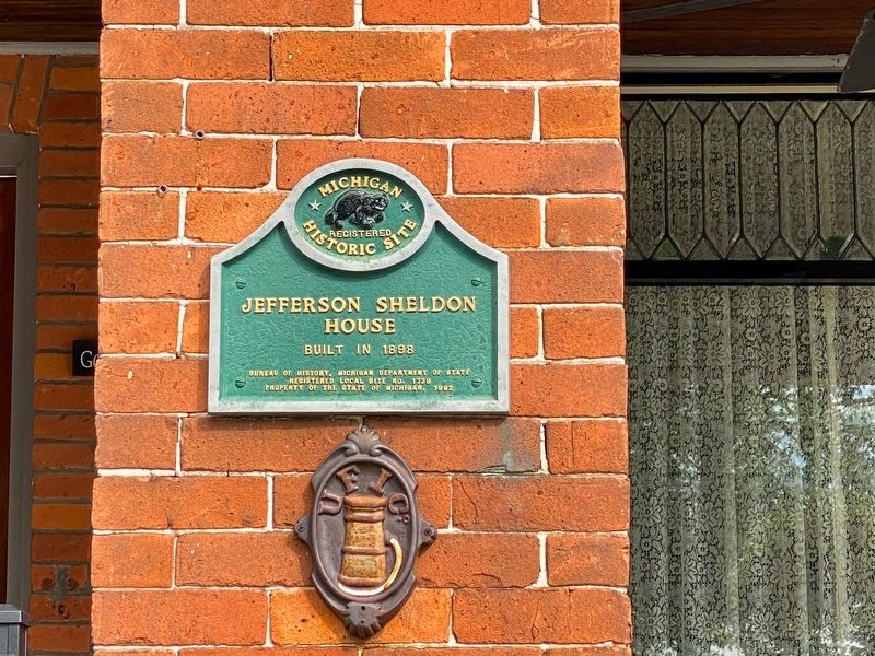 Jefferson Sheldon House Marker image. Click for full size.