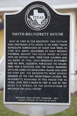 Smith-Brundrett House Marker image. Click for full size.