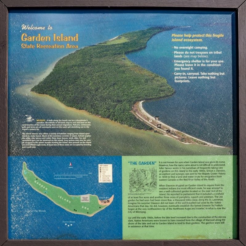 Welcome to Garden Island State Recreation Area Marker image. Click for full size.
