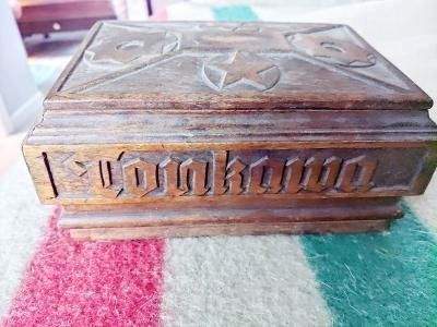 Camp Tonkawa POW Carved Box image. Click for full size.
