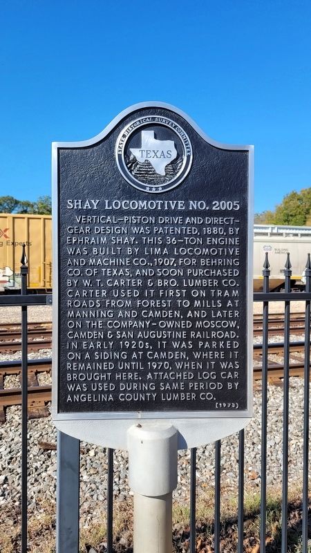 Shay Locomotive No. 2005 Marker image. Click for full size.