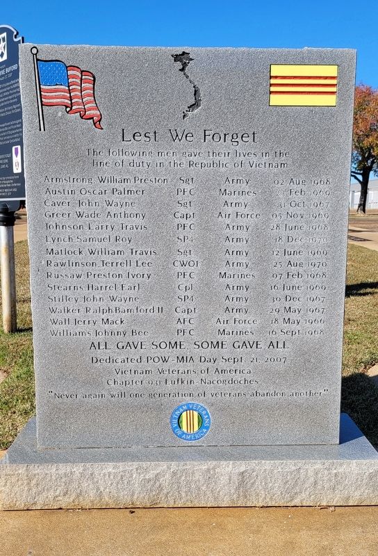 Lest We Forget Marker image. Click for full size.