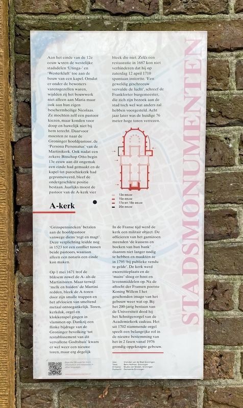 A-Kerk / A-Church Marker. Click for full size. A-Kerk / A-Church Marker image. Click for full size.