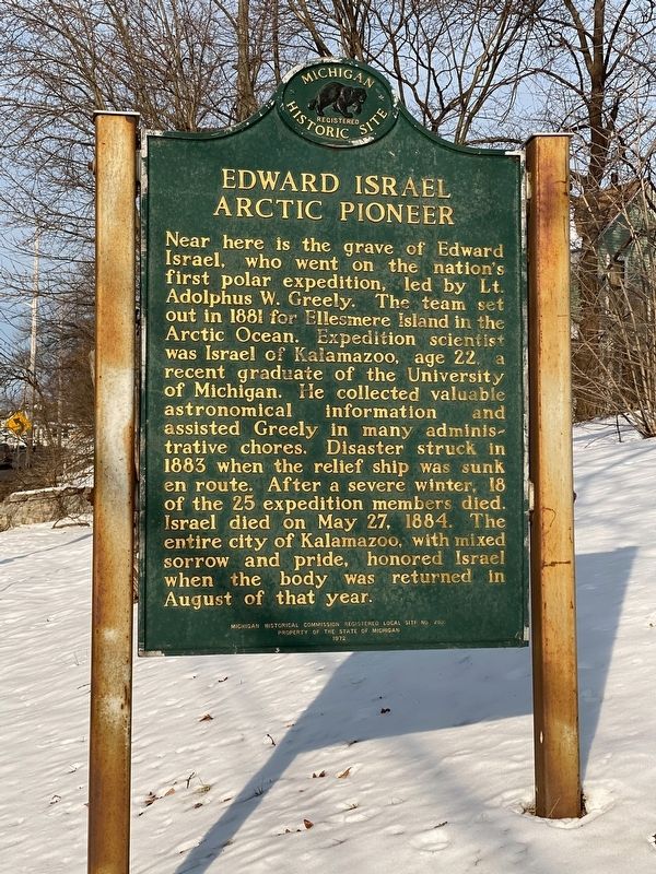 Edward Israel Arctic Pioneer Marker image. Click for full size.