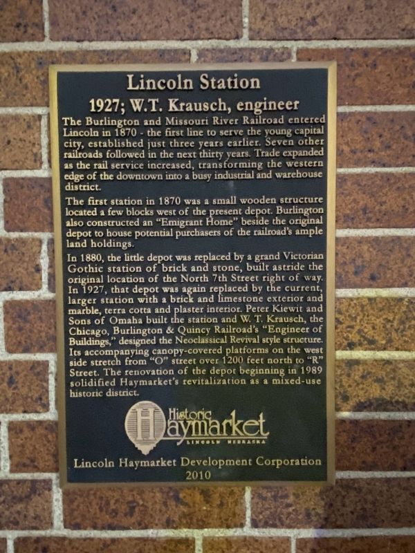 Lincoln Station Marker image. Click for full size.