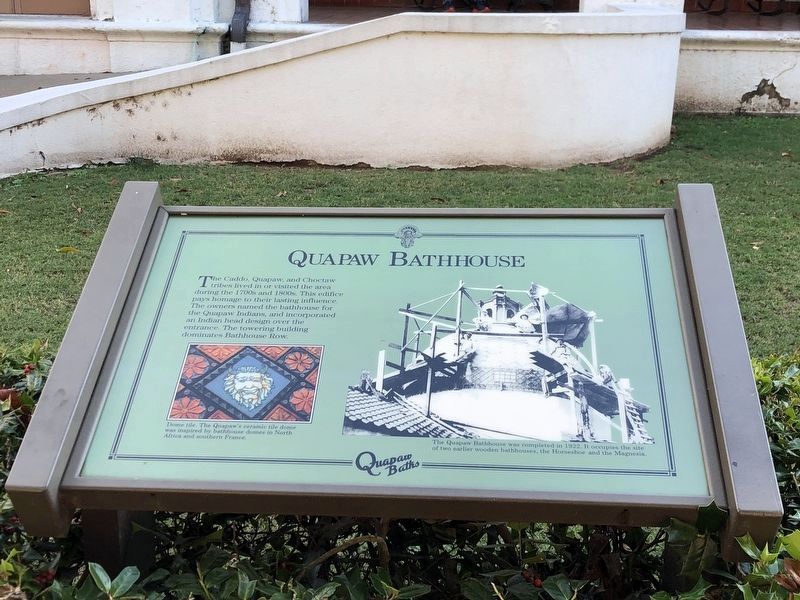 Quapaw Bathhouse Marker image. Click for full size.