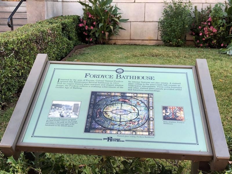 Fordyce Bathhouse Marker. Click for full size. Fordyce Bathhouse Marker image. Click for full size.