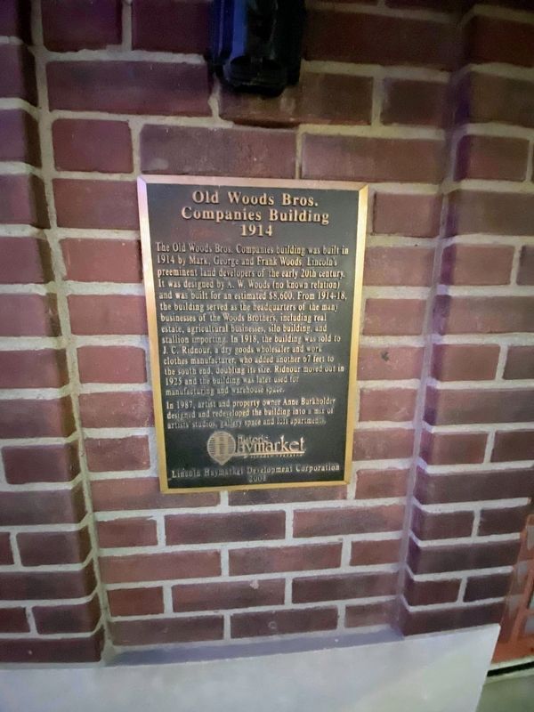 Old Woods Bros. Companies Building Marker image. Click for full size.