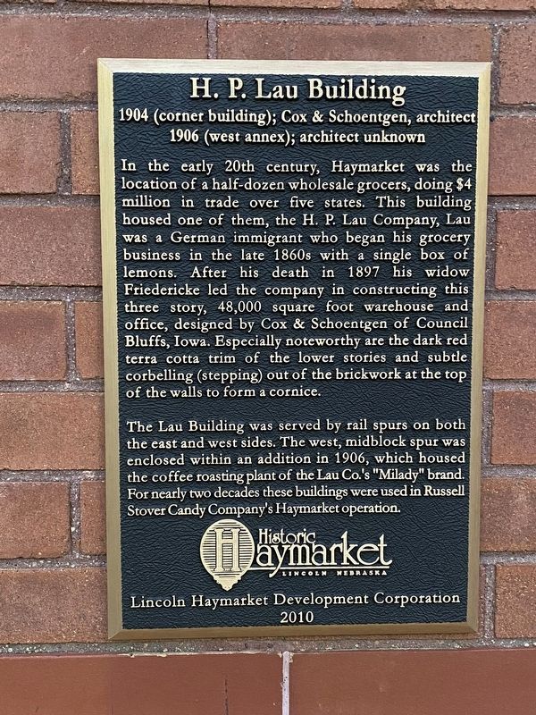 H. P. Lau Building Marker image. Click for full size.