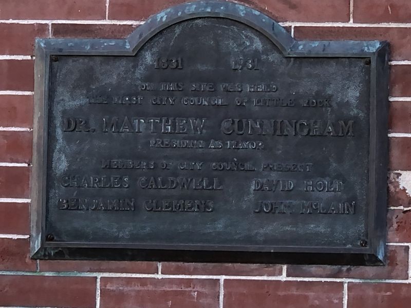 First Little Rock Council Meeting Marker image. Click for full size.