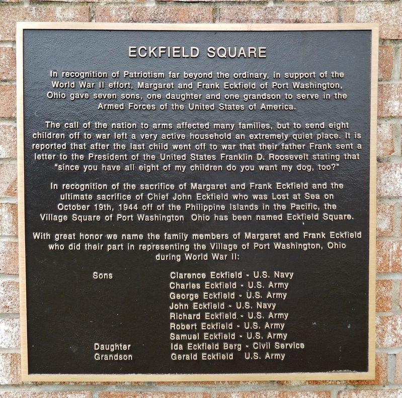 Eckfield Square Marker. Click for full size. Eckfield Square Marker image. Click for full size.