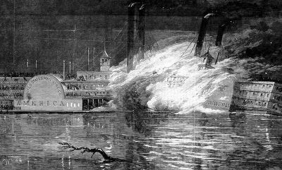 The Steamboat Disaster on the Ohio River near Warsaw, Kentucky image. Click for full size.