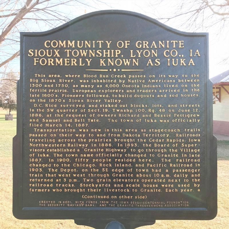 Community of Granite Marker, Side One image. Click for full size.