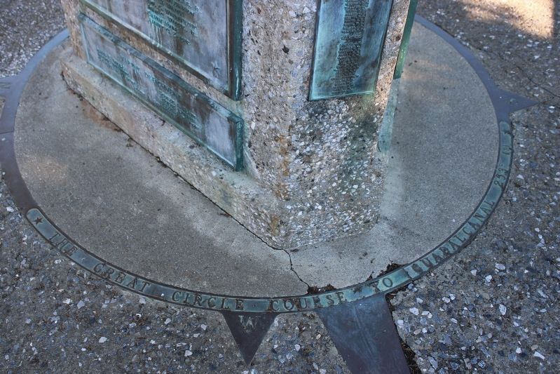 Compass Inscription at the Flagpole Base image. Click for full size.