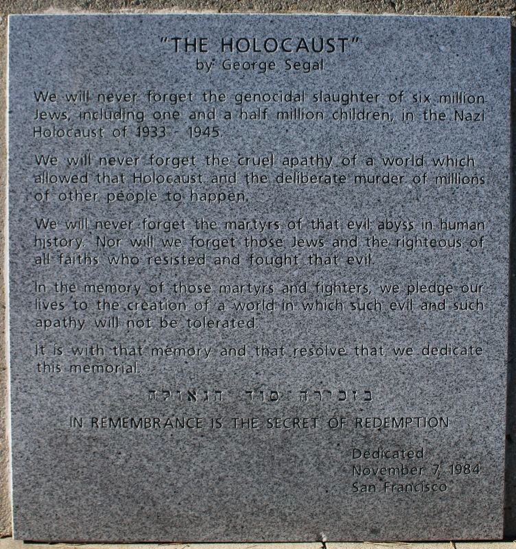 "The Holocaust" Marker image. Click for full size.