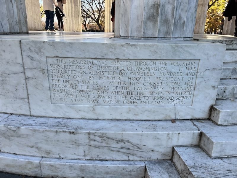 District of Columbia War Memorial image. Click for full size.