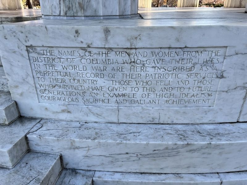 District of Columbia War Memorial image. Click for full size.