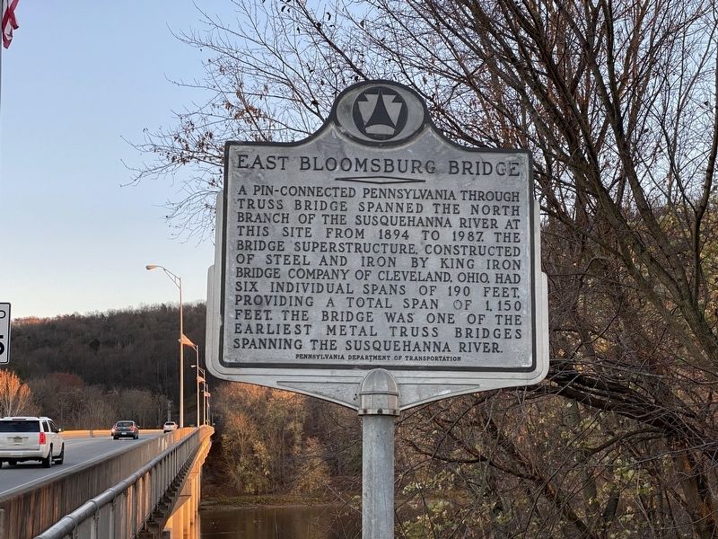 East Bloomsburg Bridge Marker. Click for full size. East Bloomsburg Bridge Marker image. Click for full size.