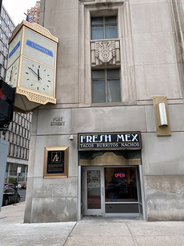 History of the Penobscot Building Marker. Click for full size. History of the Penobscot Building Marker image. Click for full size.