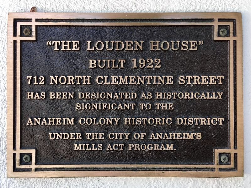 Louden House Marker image. Click for full size.
