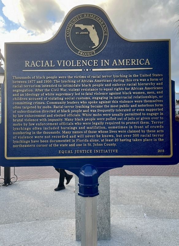 Racial Violence in America side of the marker image. Click for full size.
