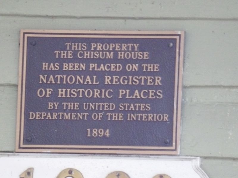 The Chisum House Marker image. Click for full size.