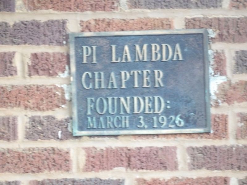 Pi Lambda Chapter Founded Marker image. Click for full size.