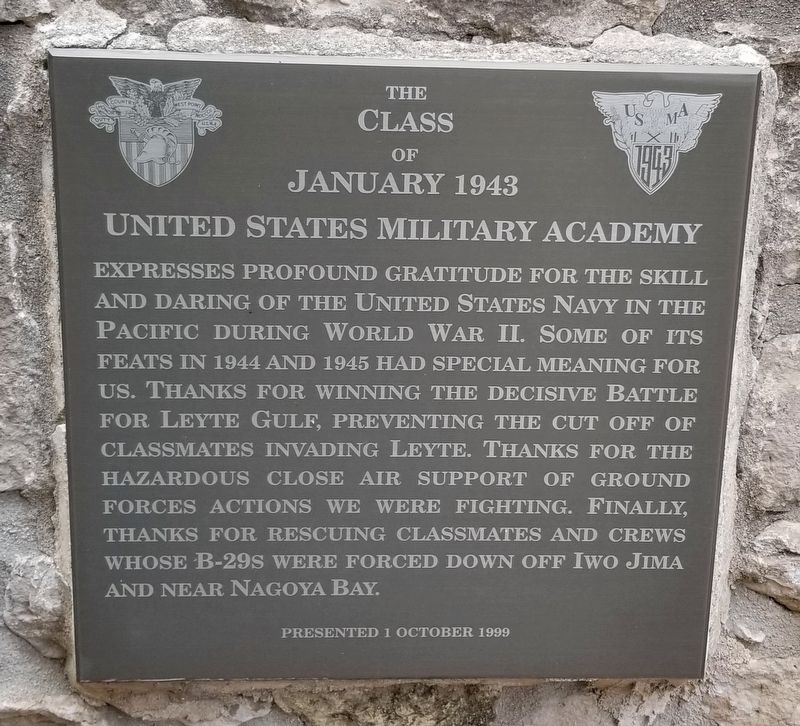 The Class of January 1943 United States Military Academy Marker image. Click for full size.