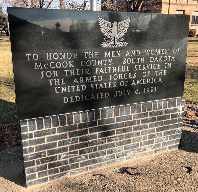McCook County Courthouse Veterans Memorial Marker image. Click for full size.