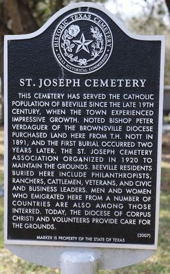 St. Joseph Cemetery Marker image. Click for full size.