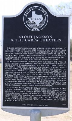 Stout Jackson & The Carpa Theaters Marker image. Click for full size.