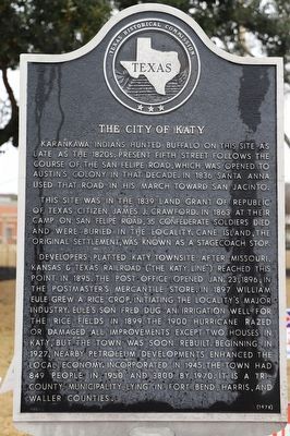 The City of Katy Marker image. Click for full size.